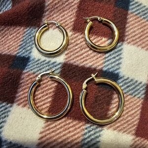 Chunky Gold Hoop Earrings